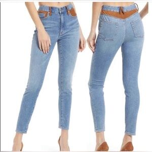 Good American - Good Legs Suede Mixing High Rise Skinny Jeans Women’s Size 32